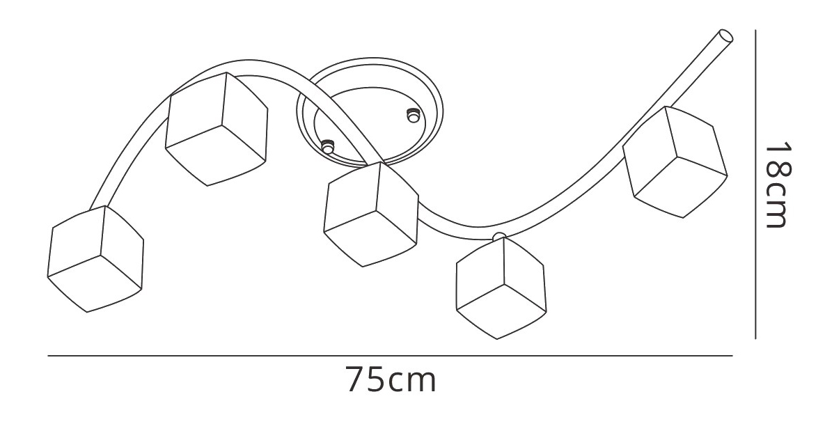 Cuadrax SN Ceiling Lights Mantra Semi Flush Fittings